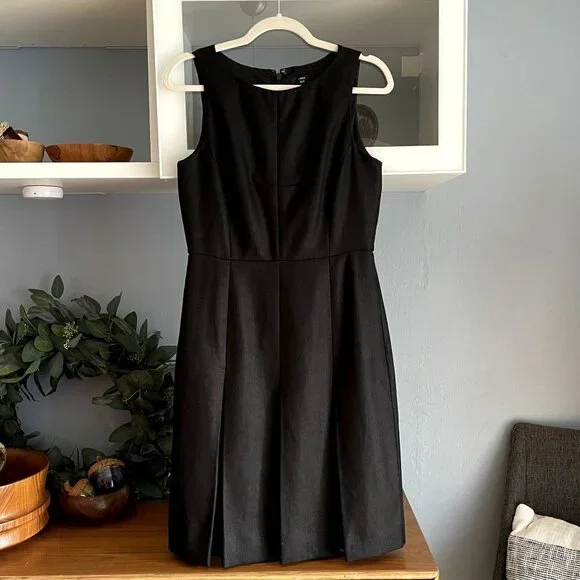 j crew pleated a line dress J.Crew Pleated A-Line Dress Super 120s Wool